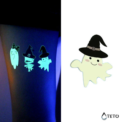 Fantasma sorridente - Brilla nel buio - TETO Tatuaggi Temporanei