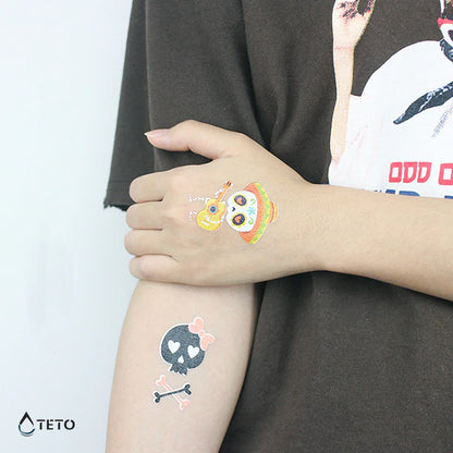 Teschio adorabile - Brilla nel buio - TETO Tatuaggi Temporanei
