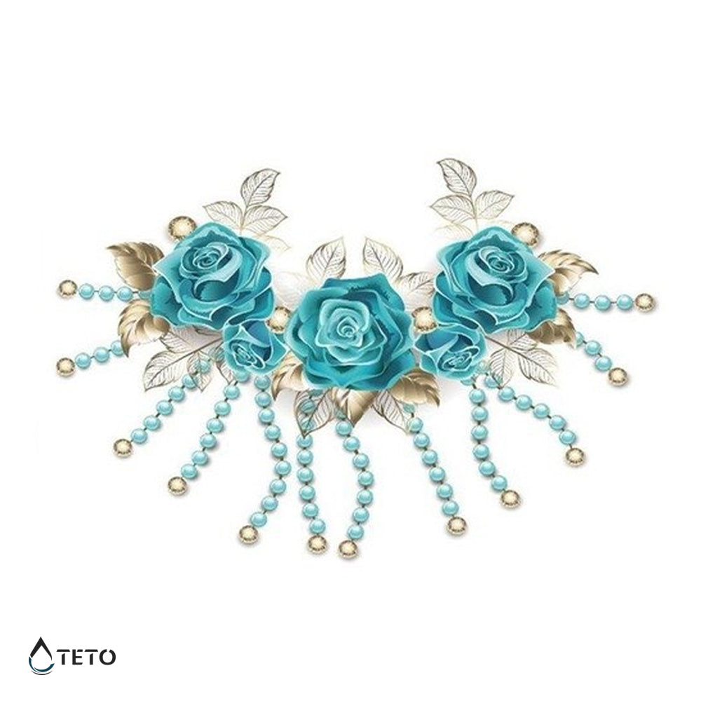 Rose con perle – Tipo B - TETO Tatuaggi Temporanei