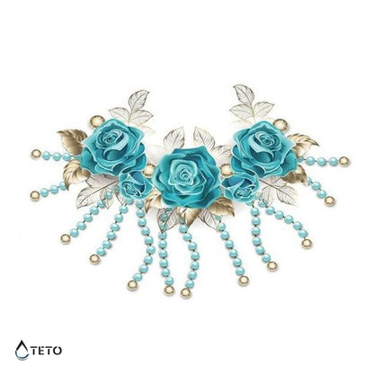 Rose con perle – Tipo B - TETO Tatuaggi Temporanei