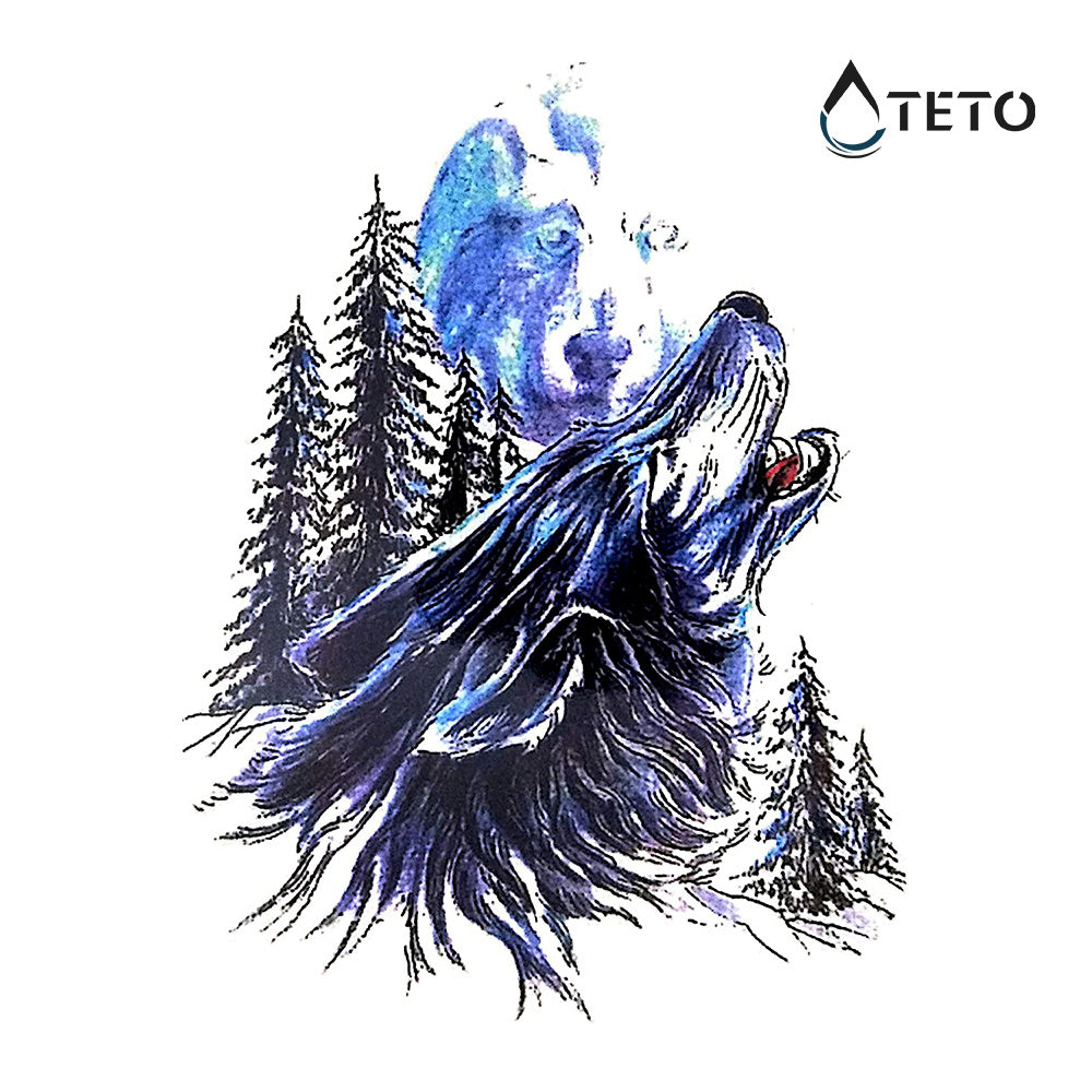 Lupo blu ululante