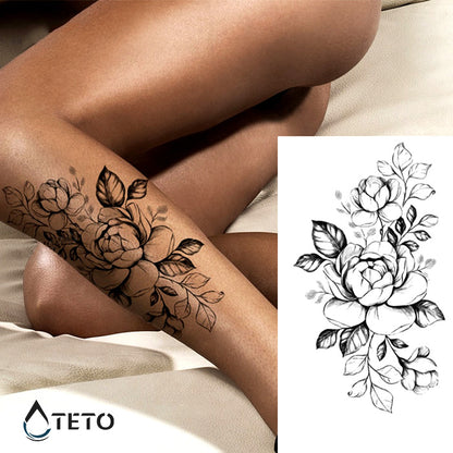 Rosa romantica - TETO Tatuaggi Temporanei