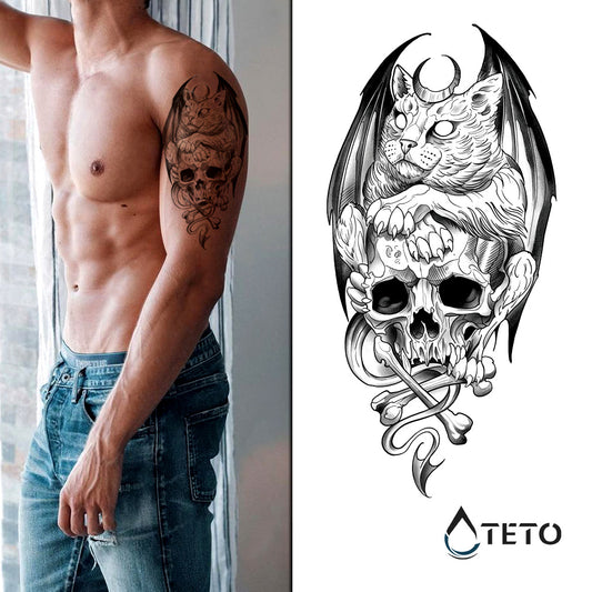 Gatto della morte - TETO Tatuaggi Temporanei