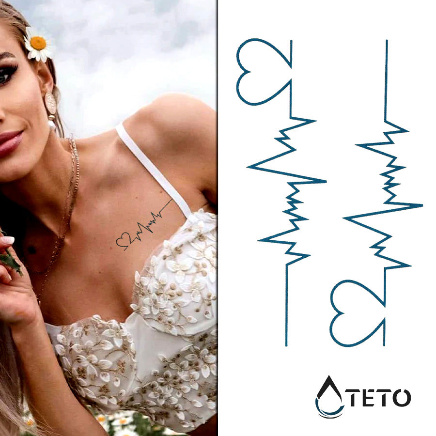 Battiti del cuore – set – Tipo A - TETO Tatuaggi Temporanei