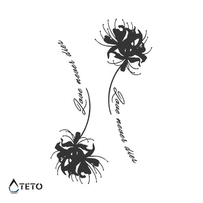 L'amore non muore mai - set – Semipermanente - TETO Tatuaggi Temporanei