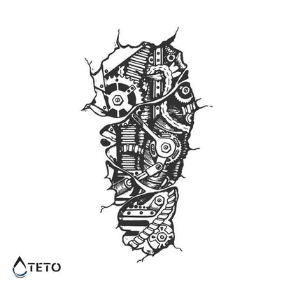 Motore nel corpo e nel cuore – Semipermanente - TETO Tatuaggi Temporanei