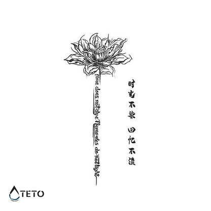 Il tempo non colora, i ricordi non brillano – Semipermanente - TETO Tatuaggi Temporanei