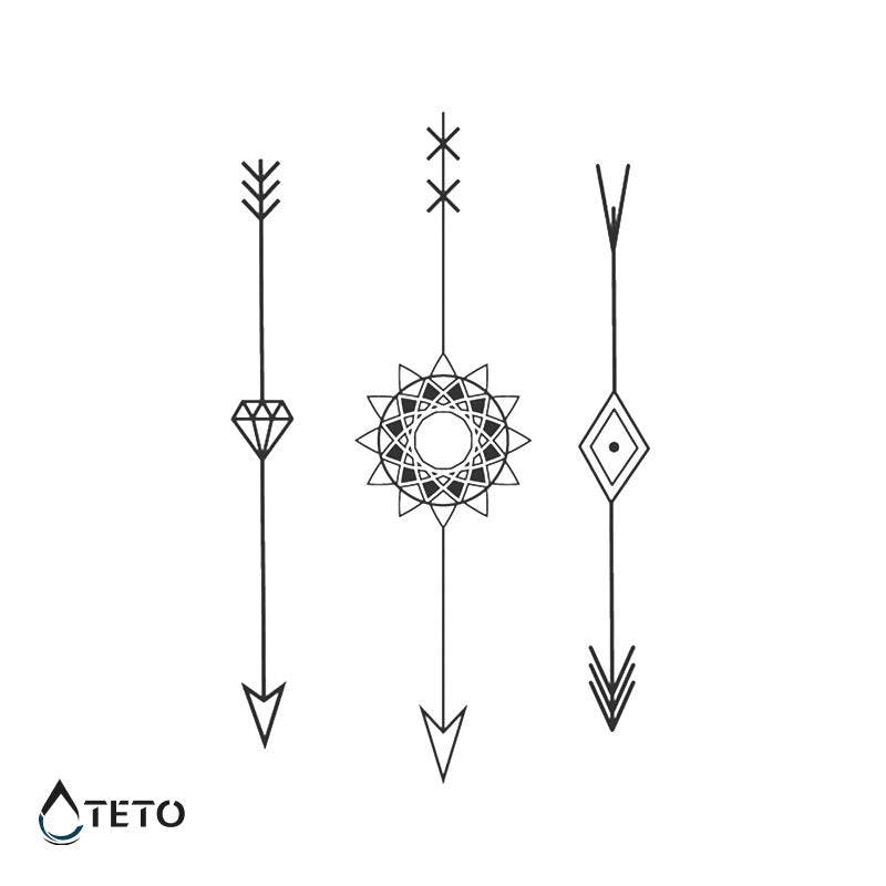 Freccie - set – Semipermanente - TETO Tatuaggi Temporanei