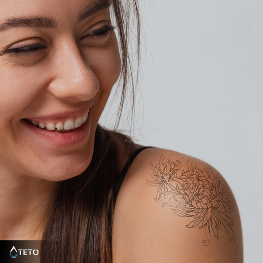Crisantemo – Semipermanente - TETO Tatuaggi Temporanei