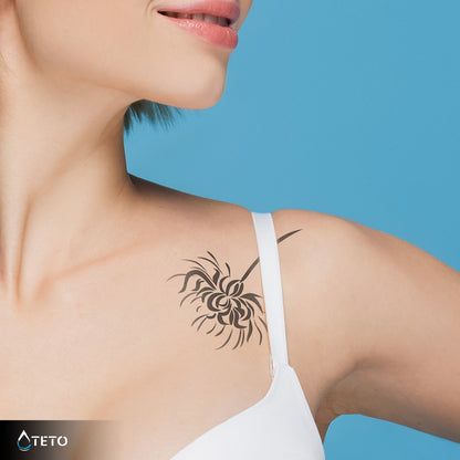 Dente di leone nero – Semipermanente - TETO Tatuaggi Temporanei