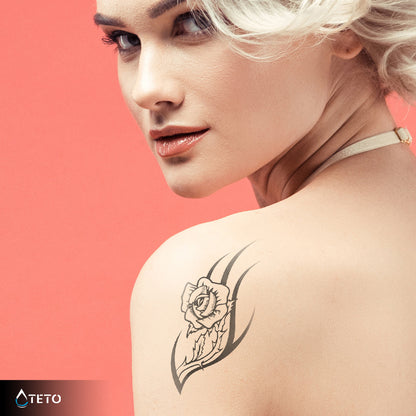 Rosa spinoso – Semipermanente - TETO Tatuaggi Temporanei