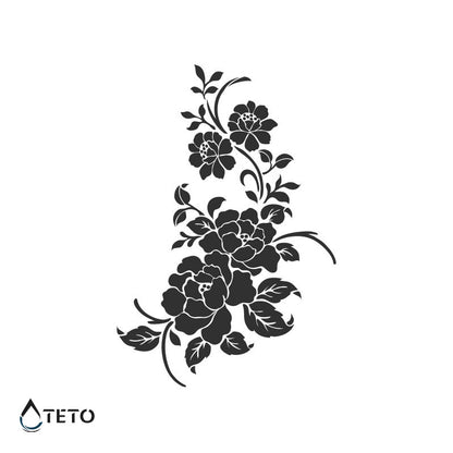 Rose nere – Semipermanente – Tipo B - TETO Tatuaggi Temporanei