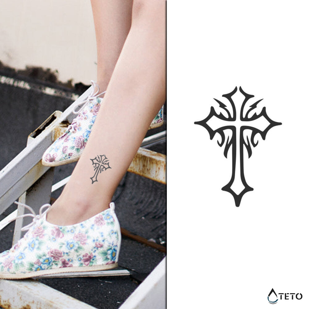 Croce – Semipermanente - TETO Tatuaggi Temporanei