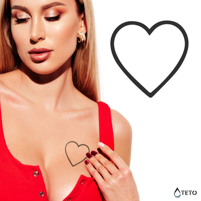 Cuore minimalista – Semipermanente - TETO Tatuaggi Temporanei