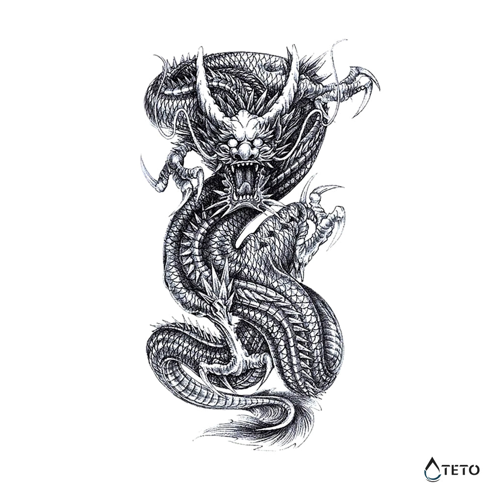 Drago demoniaco - TETO Tatuaggi Temporanei