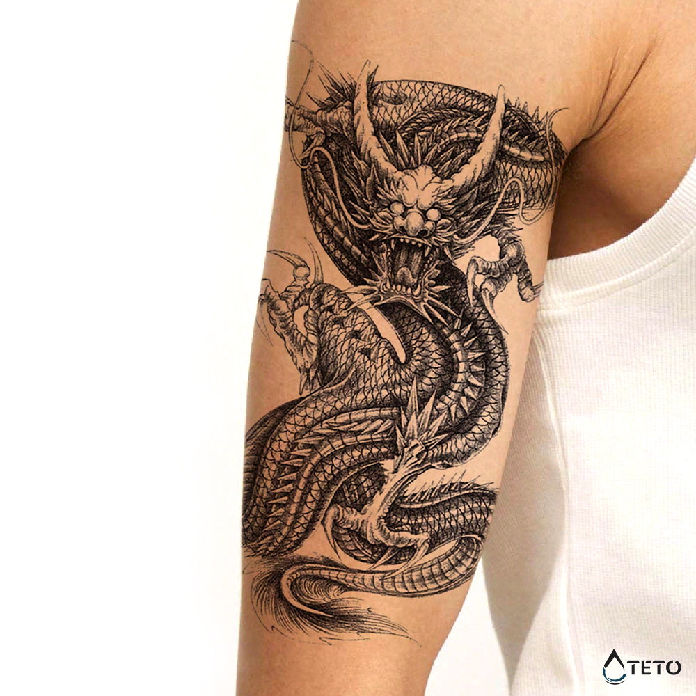 Drago demoniaco - TETO Tatuaggi Temporanei