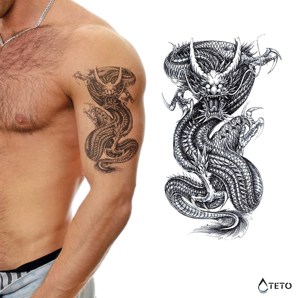 Drago demoniaco - TETO Tatuaggi Temporanei