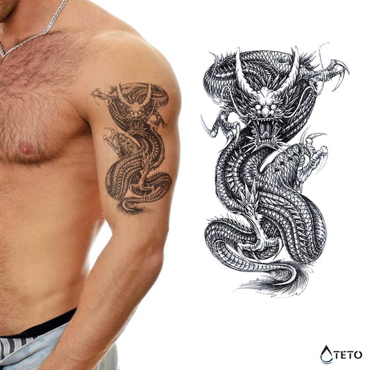 Drago demoniaco - TETO Tatuaggi Temporanei