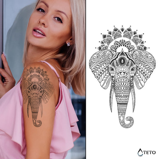 Elefante – Semipermanente - TETO Tatuaggi Temporanei