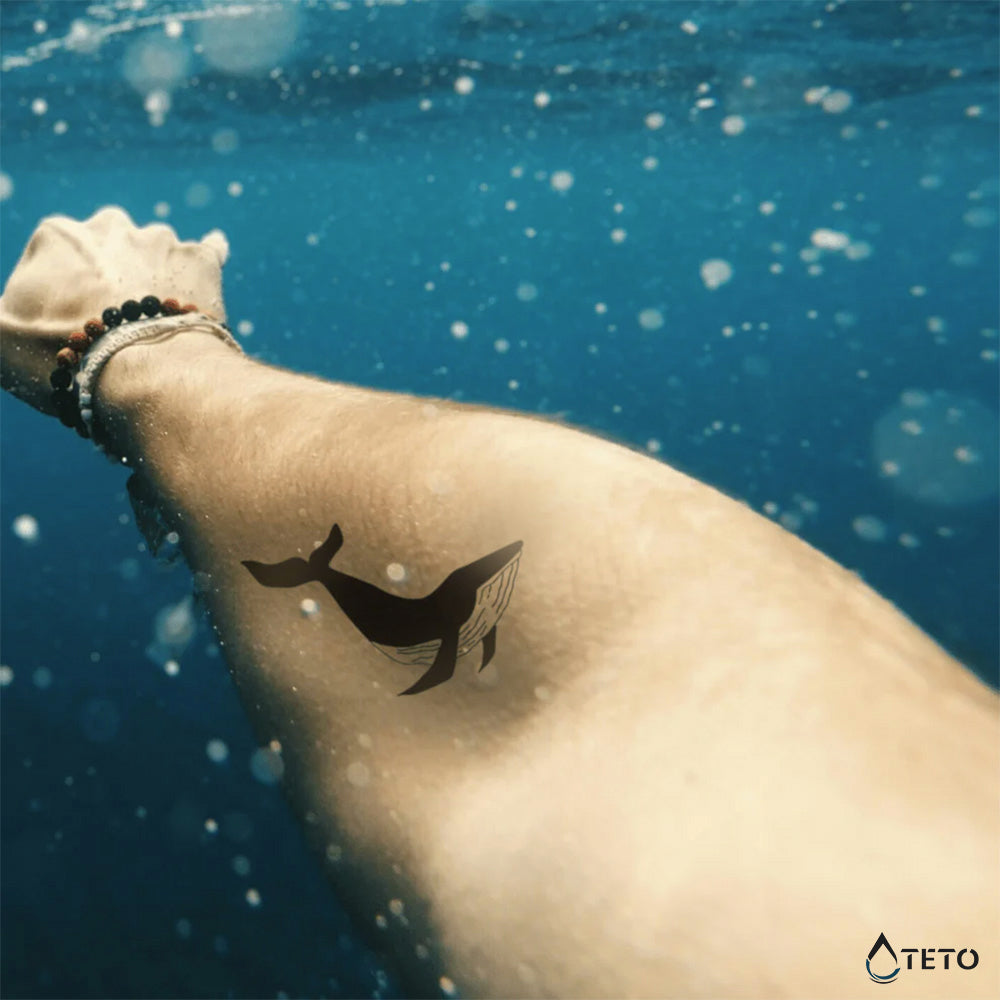 Balena – Semipermanente – Tipo A - TETO Tatuaggi Temporanei