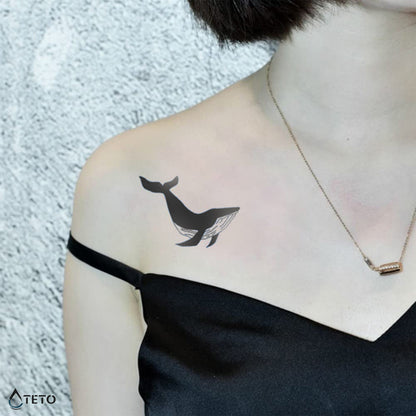 Balena – Semipermanente – Tipo A - TETO Tatuaggi Temporanei