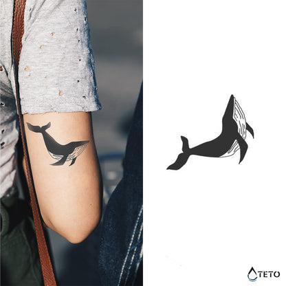 Balena – Semipermanente – Tipo A - TETO Tatuaggi Temporanei