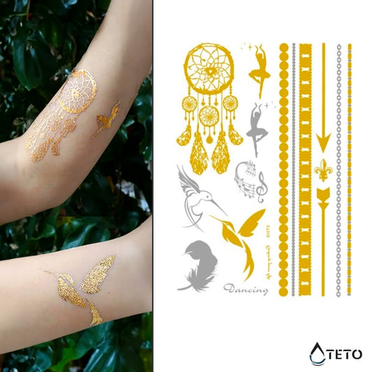 Bracciali e motivi – set – Tipo Q - TETO Tatuaggi Temporanei