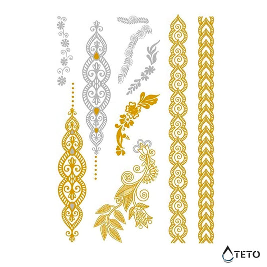 Bracciali e motivi – set – Tipo O - TETO Tatuaggi Temporanei