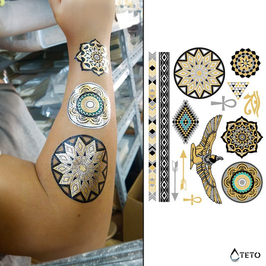 Bracciale e motivi – set – Tipo L - TETO Tatuaggi Temporanei