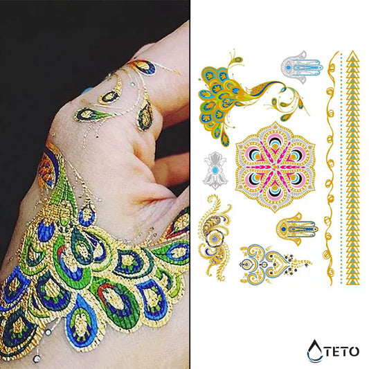 Bracciali e motivi – set – Tipo E - TETO Tatuaggi Temporanei