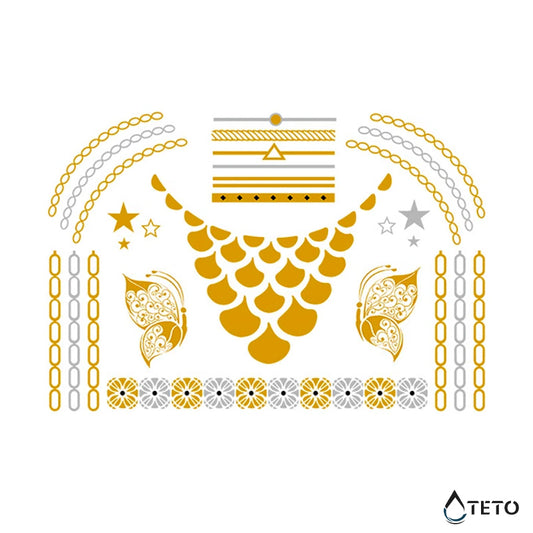 Bracciali e motivi – set – Tipo F - TETO Tatuaggi Temporanei