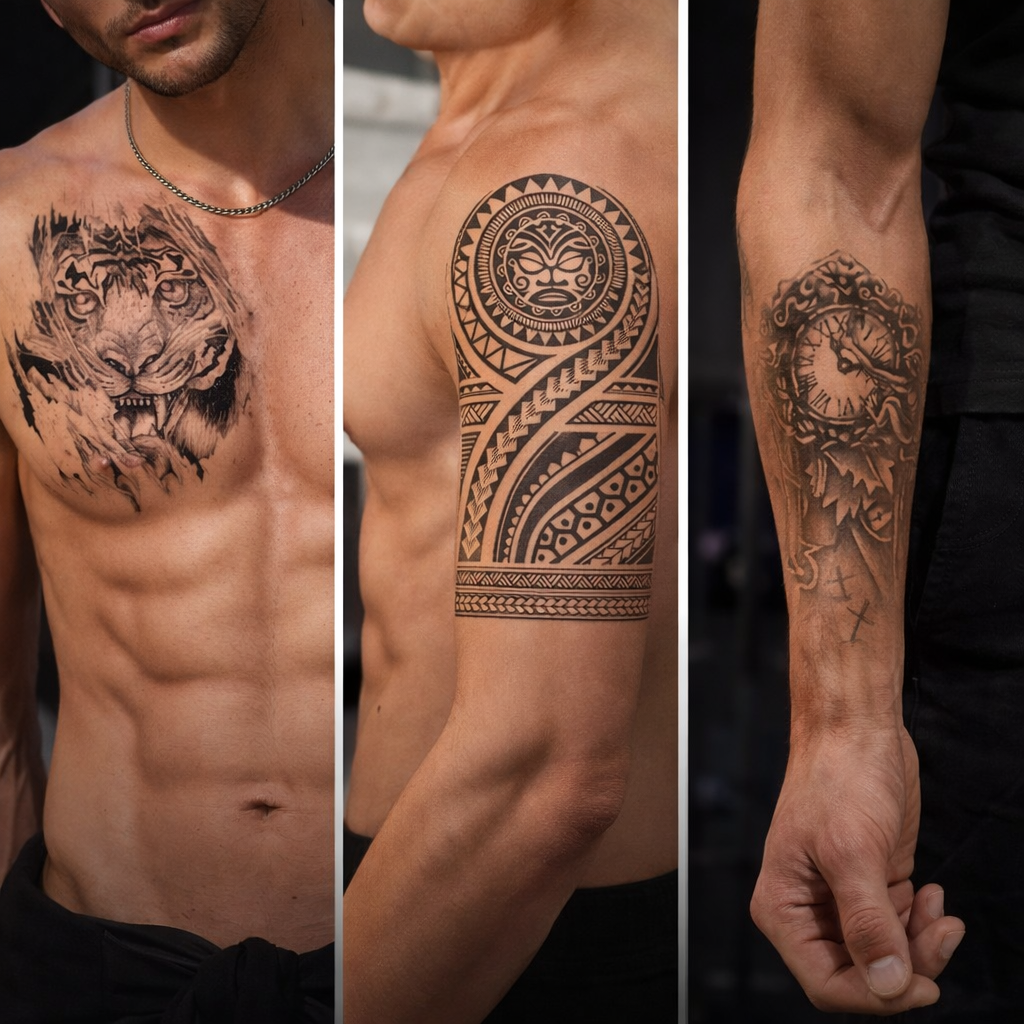 Uomo sexy – set di 3 tatuaggi