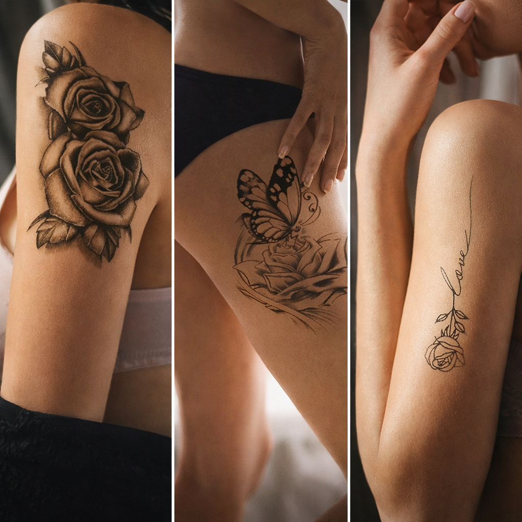 Donna affascinante – set di 3 tatuaggi
