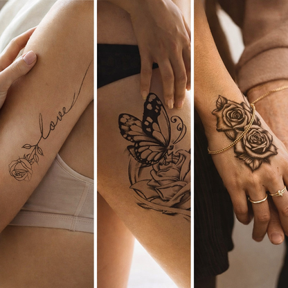 Donna affascinante – set di 3 tatuaggi