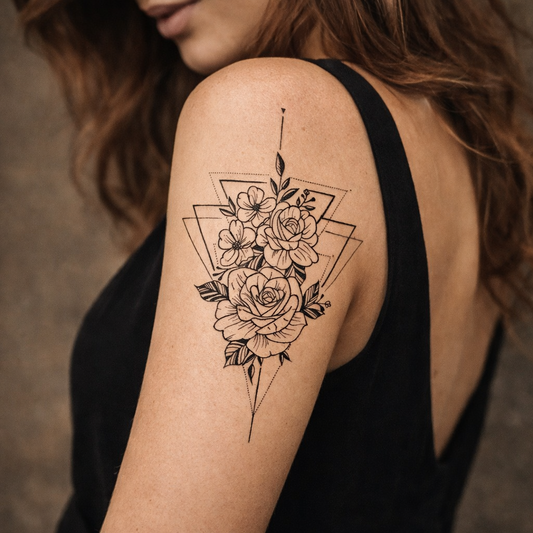 Bouquet di rose in triangolo – Semipermanente