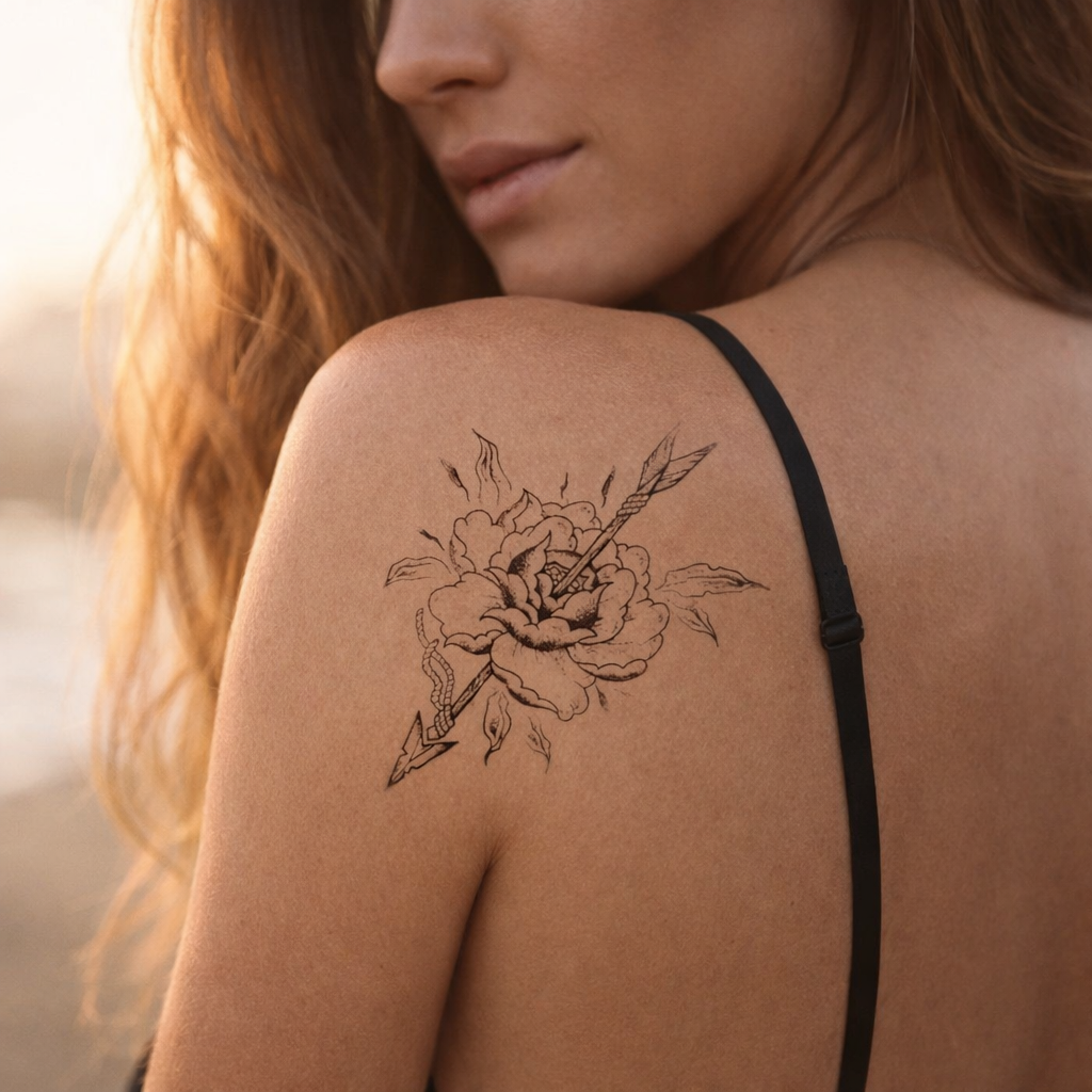 Fiore con freccia – Semipermanente